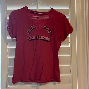 Red American eagle shirt